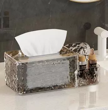 Nordic Morden Water Ripples Держатель для салфеток Коробка для туалетной бумаги Настольный держатель для салфеток Пульт дистанционного управления Ящик для хранения Украшение для дома