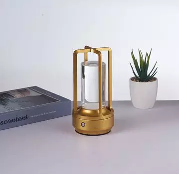 Nordic Настольная лампа LED перезаряжаемые настольные лампы сенсорный выключатель беспроводной настольная лампа для бара гостиная чтение книги Dec ночник золотой