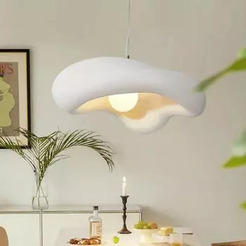 Nordic New Wabi-Sabi Cream Restaurant LED Chandelier Минималистская спальня Бар Настольный подвесной светильник Homestay Deco Cafe Подвесной светильник warm light 3000K белый