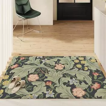 Nordic PVC Floor Mat for Entry Door, Stain-resistant Wire Ring, Home Entrance Anti-slip Mat, Entrance Door Foot Mat 60 * 90Cm (edge pressing)