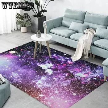 Nordic Rendering Home Living Room Decoration Carpet Purple Abstract Bedroom Bedside Large Carpet 60*120cm