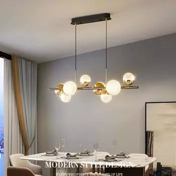Nordic Restaurants Light Luxury Chandeliers Three Color Dimming Creative Lighting Accessories Bar Dining Table Hanging Lights Tricolor dimming бронзовый