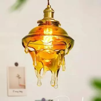 Nordic retro luxury droplet Подвесной светильник для ресторана, тающая свеча Подвесной светильник, тающая свеча, художественное украшение, светильник Cold White