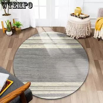 Nordic Round Carpet Table Cushion Carpets for Living Room Спальня Decor Large Rugs for Bedroom Washable Mat diameter 60CM