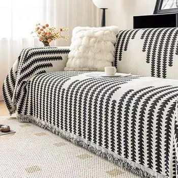 Nordic Simple Диван Плед Чехол для дивана из синели с кисточками Четырехсезонное многофункциональное полотенце для дивана Одеяло для кроватей Blanekets 180x130cm S