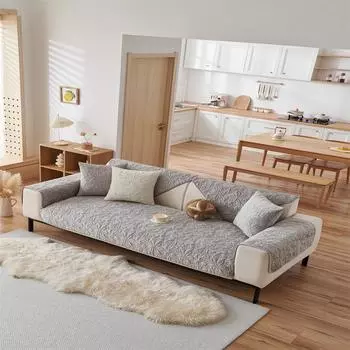 Nordic Simple Korean Style Rice White Cover Fabric Sofa Cover Towel Four Seasons Universal Anti-Slip Подушка 70x70