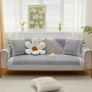 Nordic simple modern из чистого хлопка в полоску, всесезонная противоскользящая диванная подушка, утолщенная подушка из чистого хлопка, лето 70*70cm