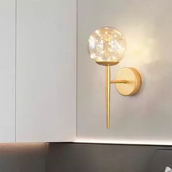 Nordic Simple Спальня Прикроватная Лампа Атмосфера Настенный Светильник Светильник Роскошный Отель Гостиная Коридор Фон Украшения Стены Настенный Светильник Warm White (2700-3500K)