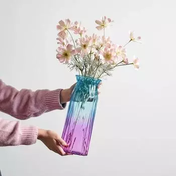 Nordic Simple Стеклянная ваза Цветы Домашний декор Ваза Украшение стола Гостиная Аксессуары для дома Украшения Сухоцвет Бутылка