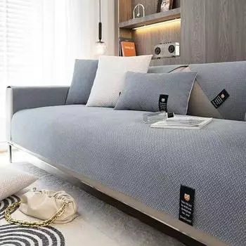 Nordic Simplicity Solid Sofa Covers Chenille Non-slip Modern Orange Grey Sofa Towel Living Room Decoration Luxury Seat Cover 70x70