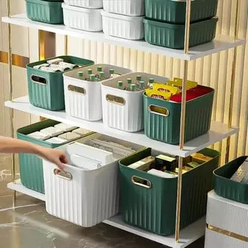 Nordic Solid Color Storage Boxes Toys Snack Clothes Socks Durdries Home Bedroom Closer Cosmetics Laundry Large Storage Basket