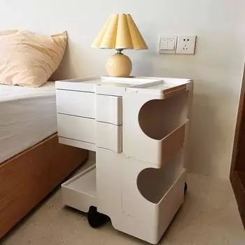 Nordic Storage Rotating Cabinet Creative Trolley Storage Night Table Ins Fashion Plastic Studio Многослойный шкаф для хранения