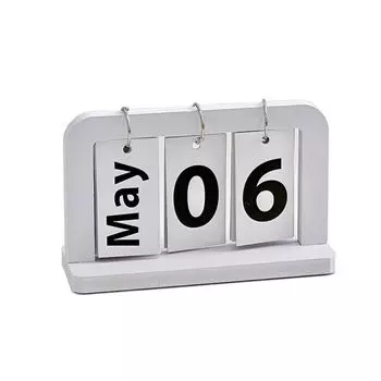 Nordic Style Wooden Calendar Solid Daily Planner Home Decor Perpetual Calendar Office white-style A