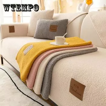 Подушка для дивана Nordic Teddy Velvet, утолщенная плюшевая подушка, противоскользящий кожаный чехол для дивана, высококачественный, простой, противоскользящий 70*70cm