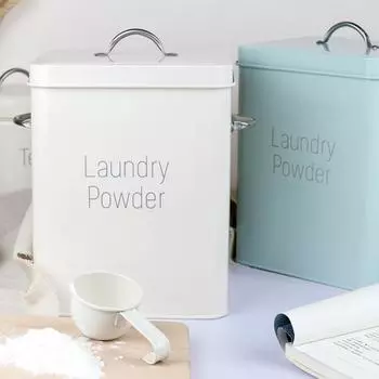 Nordic Wind Ins Wind Ведро для стирального порошка Ящик для моющего средства вмещает 6-7 кг небольшое ведро для риса 10 кг для отправки маленькая ложка WF белый