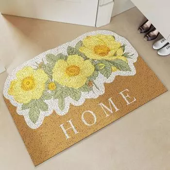 Nordic Wind Silk Floor Mat Entry Door Pvc Floor Mat Household Entryway Scraping Mat Can Be Cut Entry Carpet 45*75cm
