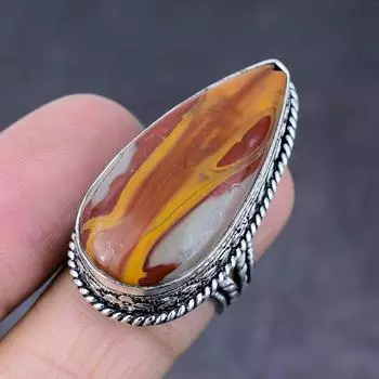 Noreena Jasper Gemstone Handmade 925 Sterling Silver Jewelry Ring Size 7 W1c59