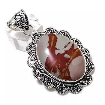 Noreena Jasper Gemstone Handmade 925 Sterling Silver Jewelry Pendant 2.40 C8E03