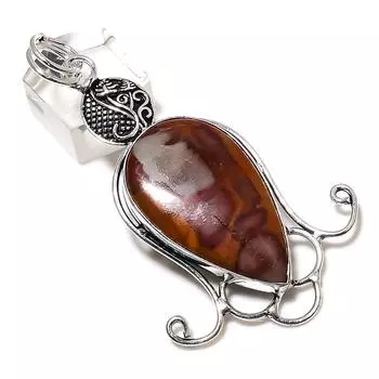 Noreena Jasper Gemstone Handmade 925 Sterling Silver Jewelry Pendant 2.88 V4U07