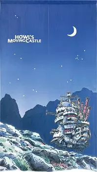 Noren Kobo Ghibli Moving Castle Goods Interior Разное Гобелен Плакат Noren Ширина 85 x Длина 150 см Разделитель комнат Повязка на глаза Лунная ночь 99657
