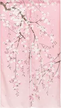 Норен Кобо Норен Японский стиль Современный японский стиль Стильный магазин Ресторан Полная вышивка N Цветущая сакура Ширина 85 х Длина 150см 99835