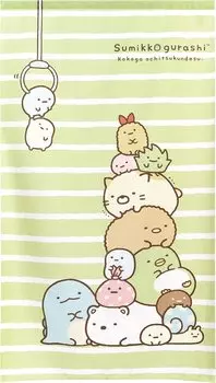 Noren Kobo Sumikkogurashi Разные товары Интерьерный постер Гобелен Noren Girls Разделитель комнаты Занавеска Ловец НЛО Ширина 85 x Длина 150 см 21204