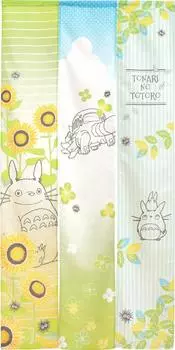 Noren Workshop Noren Totoro Ghibli Noren Long Длина Ширина 85 x Длина 170 см 3 ряда