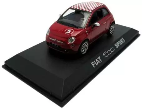 Norev Fiat 500 07 Flag Finished Product 1/43 Red/Chequer