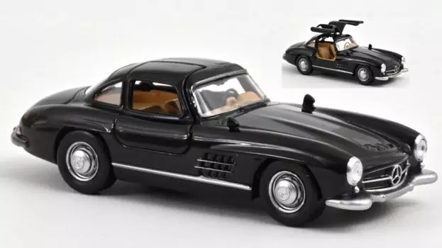 NOREV Mercedes Benz 300SL 1954 Черный мини-автомобиль NOREV с дверью в виде крыла чайки 1/43 (W198) Открытие/Закрытие [Элемент] чёрный