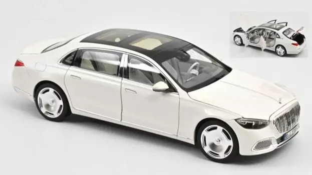 Norev Mercedes Maybach S 680 4MATIC 2021 Металлик Бриллиантовый Белый 1/18