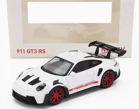 Norev Porsche Mini Car 911 992 GT3 RS COUPE 2022 1/43 (Белый/Красный) [Элемент] белый