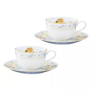 Noritake Чашка-блюдце 220 куб. см Jeune Frere Подходит для микроволновой печи 2 костяного фарфора и (Парный набор) (Кофе чай) Р59387А/4620