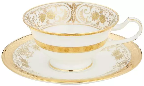 Чашка-блюдце Noritake 220 куб. см., костяной фарфор Georgian Palace и (Кофе чай) Т59587/4858