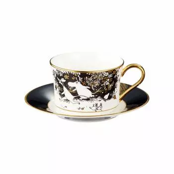 Noritake Cup Saucer 245cc Moomin Moominvalley Comet 1 Guest Black Beast China & (Кофе чай) TG93686/N-090L чёрный