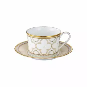 Noritake Cup Saucer 245cc Trefolio Gold 1 Customer Gold Blast China & (Кофе чай) приблизительно. Т93686/4945