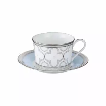 Noritake Cup Saucer 245cc Trefolio Platinum 1 Customer Platinum Bone China & (Кофе чай) приблизительно. Т93686/4957 платиновый