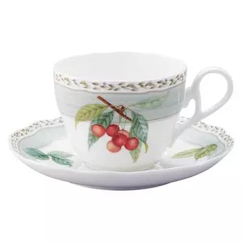 Чашка-блюдце Noritake 250 куб. см Orchard Garden, безопасная для микроволновой печи, костяной фарфор и (Кофе чай) Т97887/4911-1