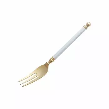 Noritake Fruit Cake Fork Alumina Porcelain Handle Cutlery 1 Piece White Brass Handle Alumina Porcelain 13.5cm (Gold Plated) / 22Y/ALH2