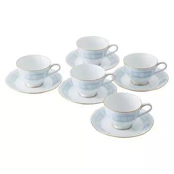 Noritake набор чашек и блюдец 220 куб. см Lacewood Gold 5 клиентов синий тонкий фарфор и (Кофе чай) H9587A/1507