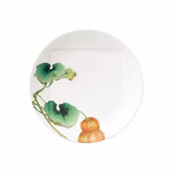 Noritake Noritake Plate Shunsai Kyoka Microwave Safe Dishwasher Safe 1 Piece Shikagaya Pumpkin Fine Porcelain White 15.5cm 9931A/1620-6