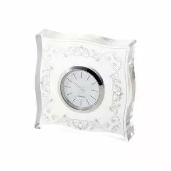 Настольные часы Noritake Высота Ширина Глубина Hampshire Platinum 1 шт. Платиновый акрил примерно. 9 см, примерно. 9 см, примерно. 2,5 см AC-CL/MC04