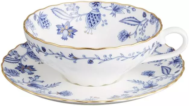 Блюдце для чайной чашки Noritake 180 мл, синий костяной фарфор Sorrentino & T58043A/4562