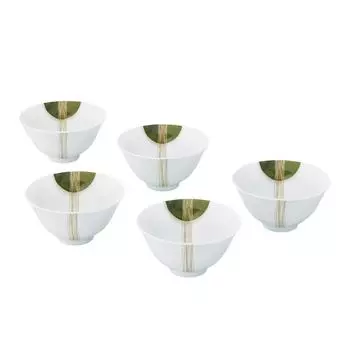 Noritake Tea Cup Set 155cc Evergreen 5 Pieces Fine Porcelain F10365/1658