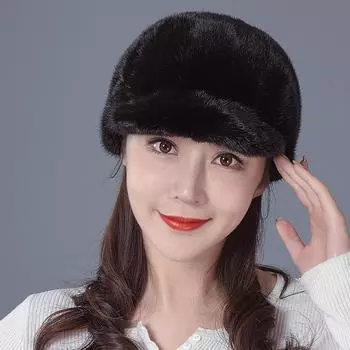 Норковая шапка Норковая шерсть Зимняя мода Норковая шапка Мужская и женская универсальная утолщенная теплая рыцарская шапка Корейская версия прилива Adjustable