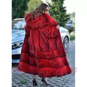 Норковая шуба популярна в Европе и Америке, искусственная шуба из лисы, средняя и длинная меховая одежда из цельного меха для женщин Europe-America-XS