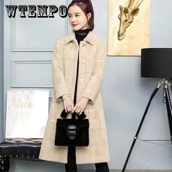 Норковый бархат, длинная секция, плюс хлопок, утолщение, модная повседневная куртка для похудения, женская куртка XXXL