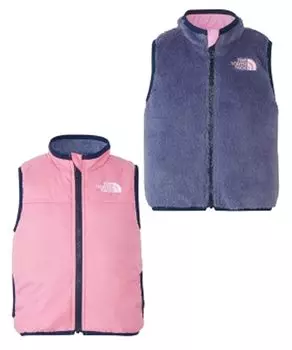 North Baby Reversible Cozy Vest Unisex Water Repellent Windproof Warm Cold Protection Orchid Pink 80 [The Face] орхидея розовый