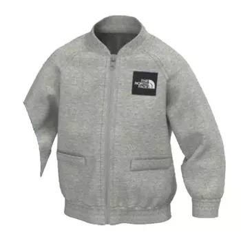 North Baby Sweat Logo Jacket Unisex Cold Protection Organic Cotton Mixed Gray 80 [The Face]