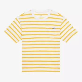 North Face Kids Glan Stripe Short Sleeve Round Tee Yellow Nt7ur01t YELLOW/100