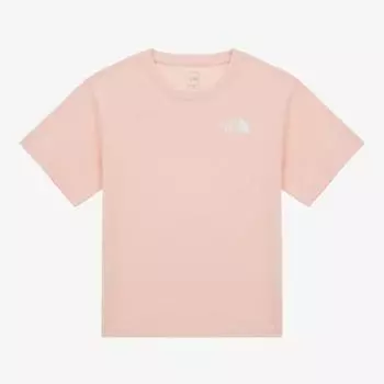 North Face Kids Go 2 Short Sleeve Round Tees Soft Pink Nt7ur02w SOFT PINK/100